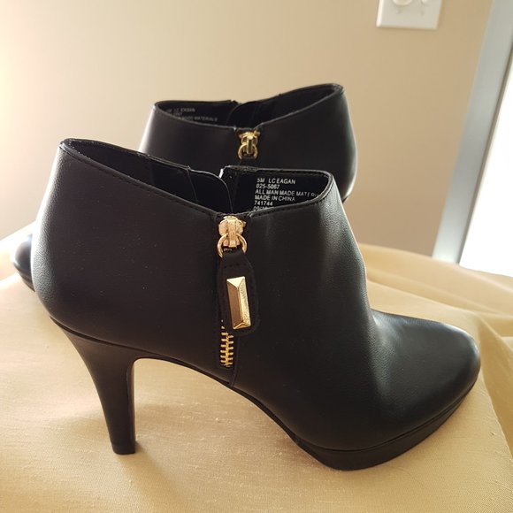 Liz Claiborne Shoes - Liz Claiborne black booties with gold zipper